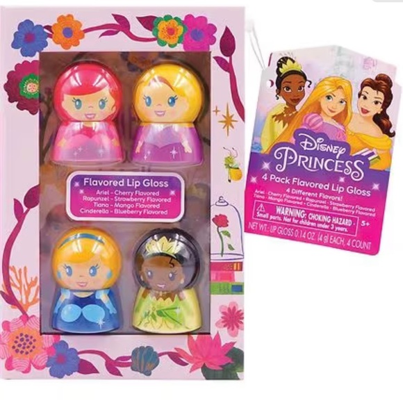 👑 DISNEY PRINCESS 4 PIECE LIP GLOSS SET 👑 - Picture 2 of 6